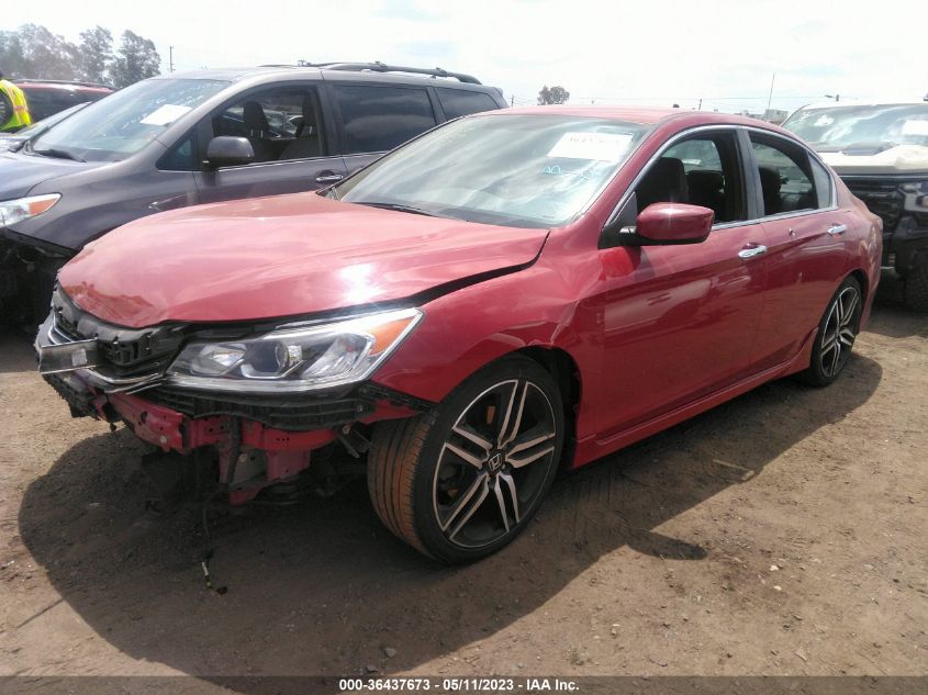 2016 HONDA ACCORD SEDAN SPORT - 1HGCR2F51GA097989