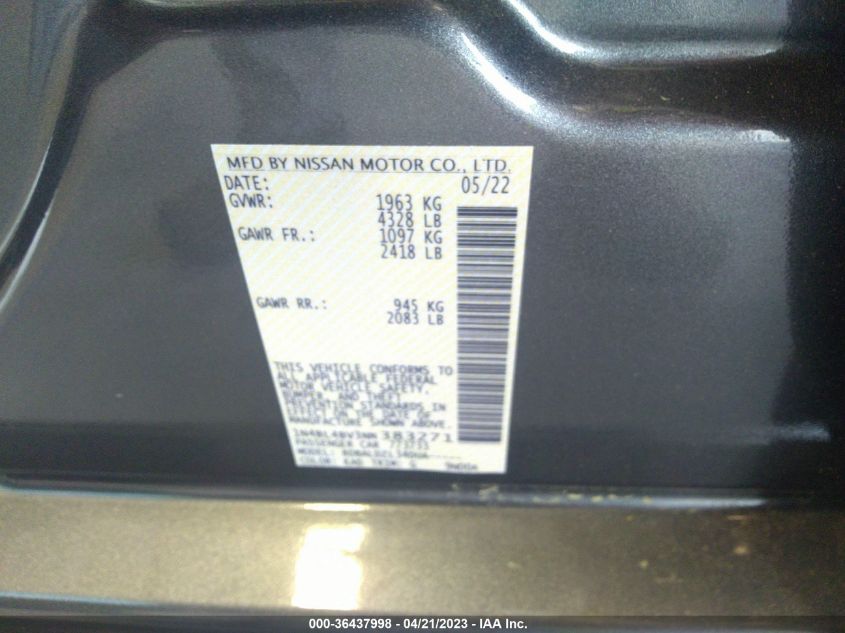 2022 NISSAN ALTIMA 2.5 S - 1N4BL4BV3NN383271