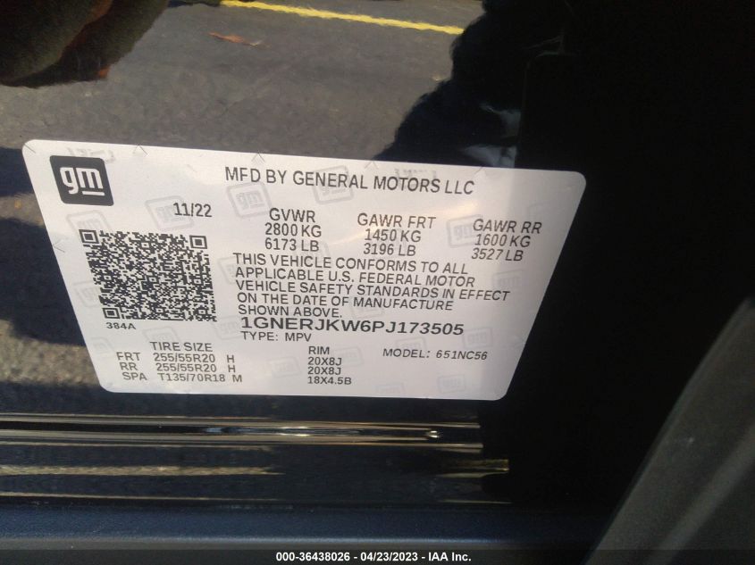 2023 CHEVROLET TRAVERSE RS - 1GNERJKW6PJ173505