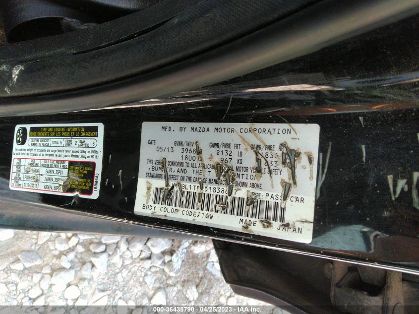 2013 MAZDA MAZDA3 I SV - JM1BL1TFXD1838607