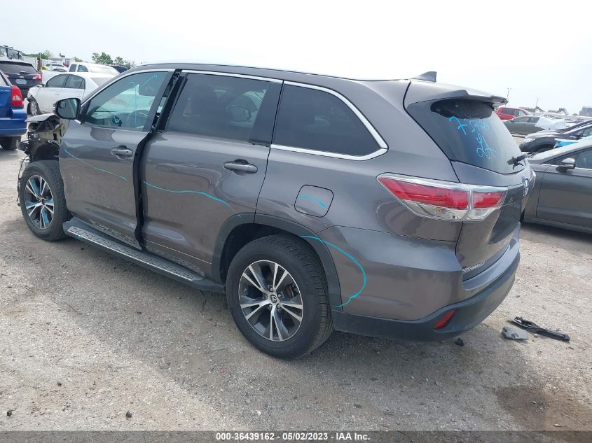 2016 TOYOTA HIGHLANDER XLE - 5TDKKRFH8GS127123