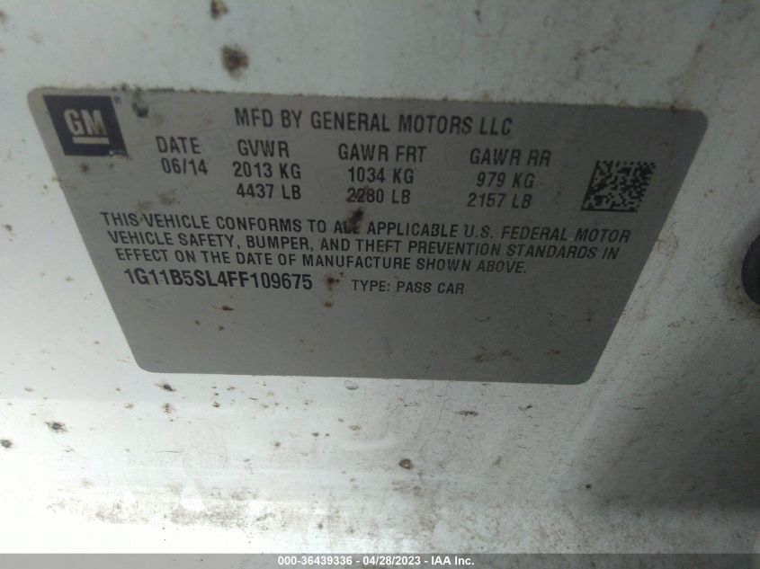 2015 CHEVROLET MALIBU LS - 1G11B5SL4FF109675