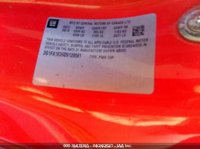 2013 CHEVROLET CAMARO LS - 2G1FA1E39D9128581