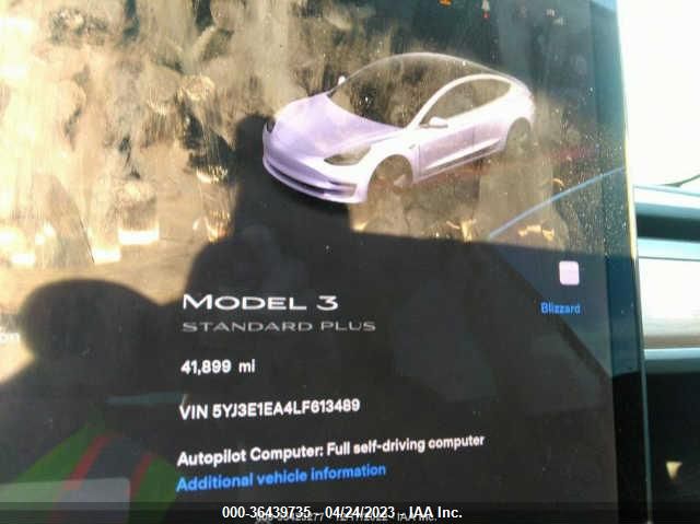 2020 TESLA MODEL 3 STANDARD RANGE - 5YJ3E1EA4LF613489