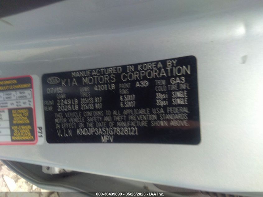 2016 KIA SOUL + - KNDJP3A51G7828121