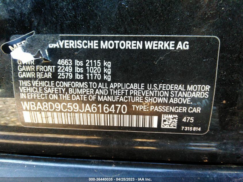 2018 BMW 3 SERIES 330I XDRIVE - WBA8D9C59JA616470
