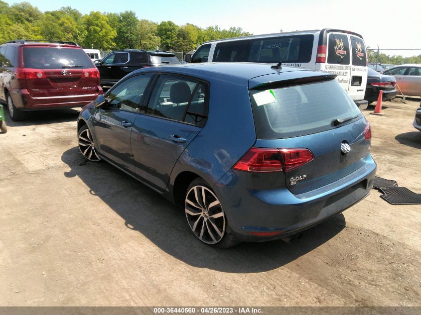 2016 VOLKSWAGEN GOLF TSI SE - 3VW217AU7GM022565