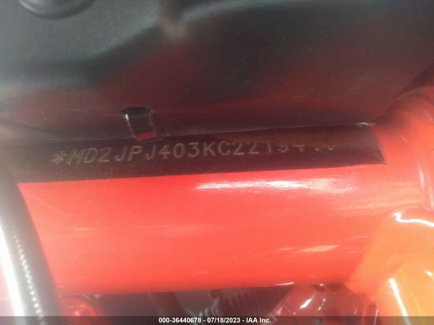 2019 KTM 390 DUKE MD2JPJ403KC221944
