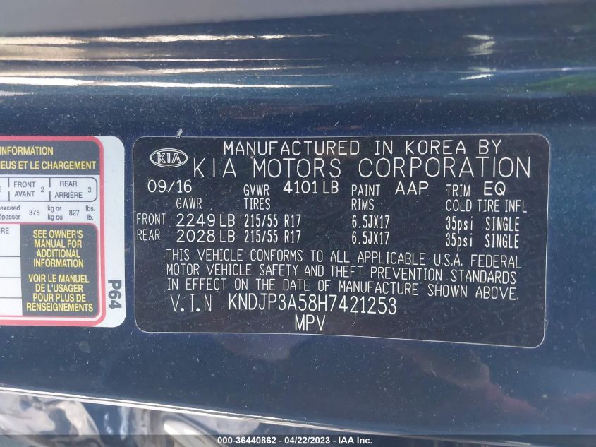 2017 KIA SOUL + - KNDJP3A58H7421253