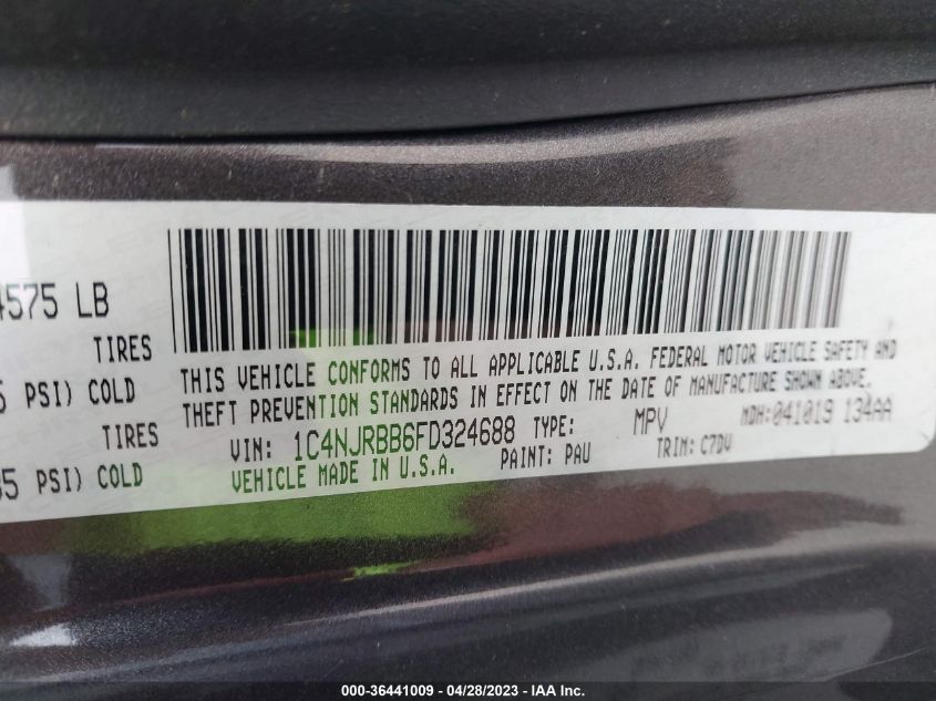 2015 JEEP PATRIOT SPORT - 1C4NJRBB6FD324688