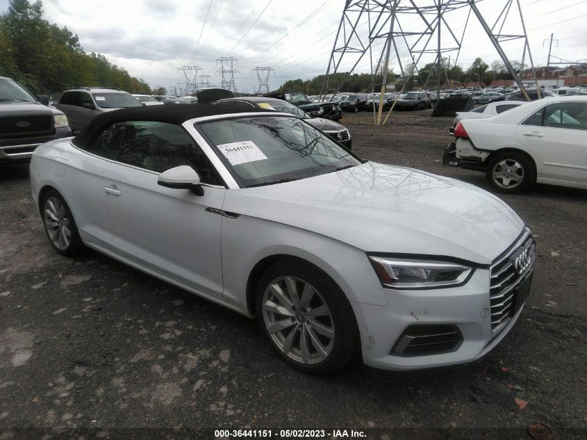2018 AUDI A5 CABRIOLET PREMIUM PLUS - WAUYNGF57JN012647