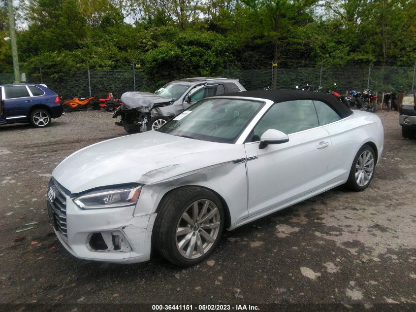 2018 AUDI A5 CABRIOLET PREMIUM PLUS WAUYNGF57JN012647
