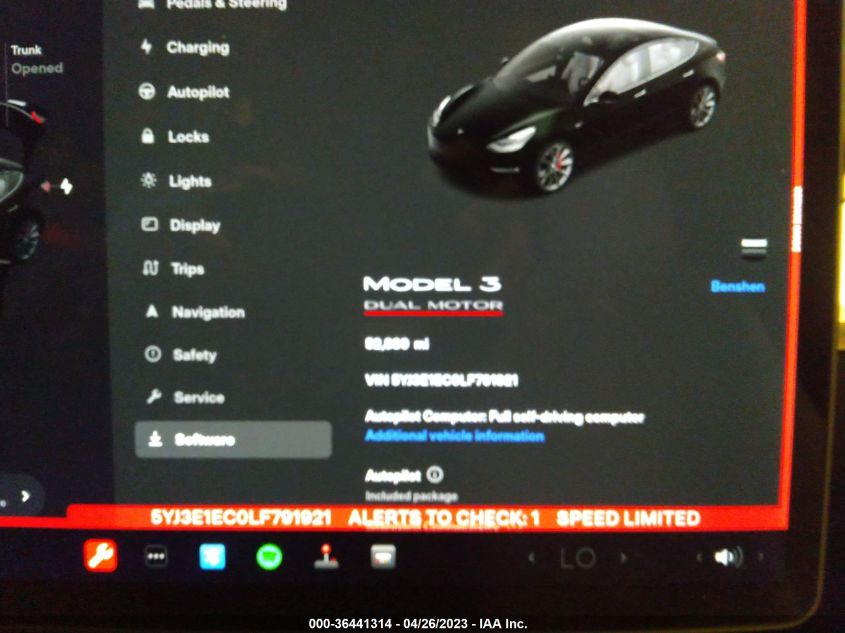 2020 TESLA MODEL 3 PERFORMANCE - 5YJ3E1EC0LF791921