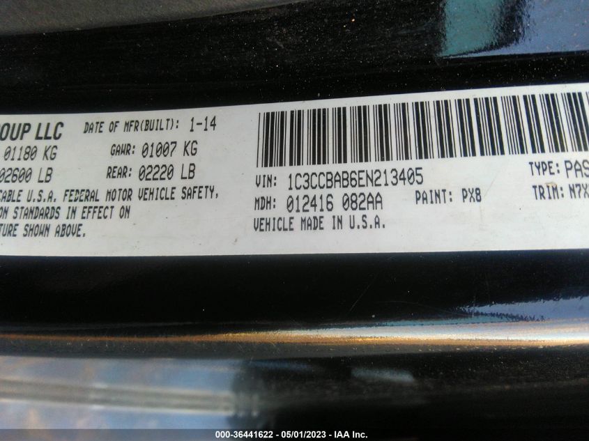 2014 CHRYSLER 200 LX - 1C3CCBAB6EN213405