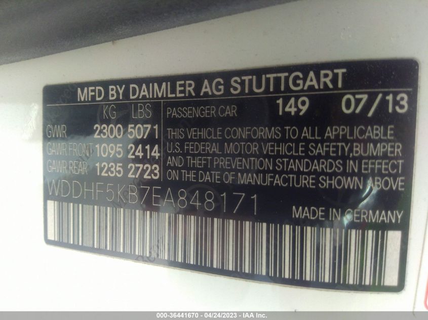 2014 MERCEDES-BENZ E-CLASS E 350 - WDDHF5KB7EA848171