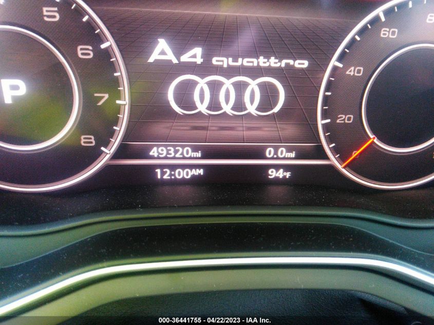 2018 AUDI A4 PREMIUM PLUS - WAUENAF45JA204485