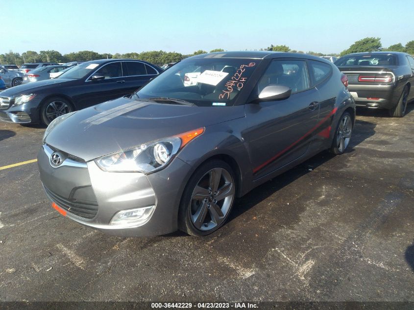 2013 HYUNDAI VELOSTER W/BLACK INT - KMHTC6ADXDU133397
