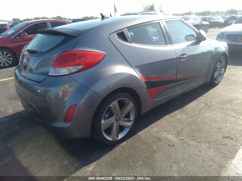 2013 HYUNDAI VELOSTER W/BLACK INT - KMHTC6ADXDU133397