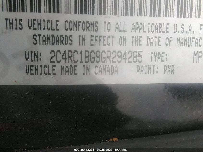 2016 CHRYSLER TOWN & COUNTRY TOURING - 2C4RC1BG9GR294285