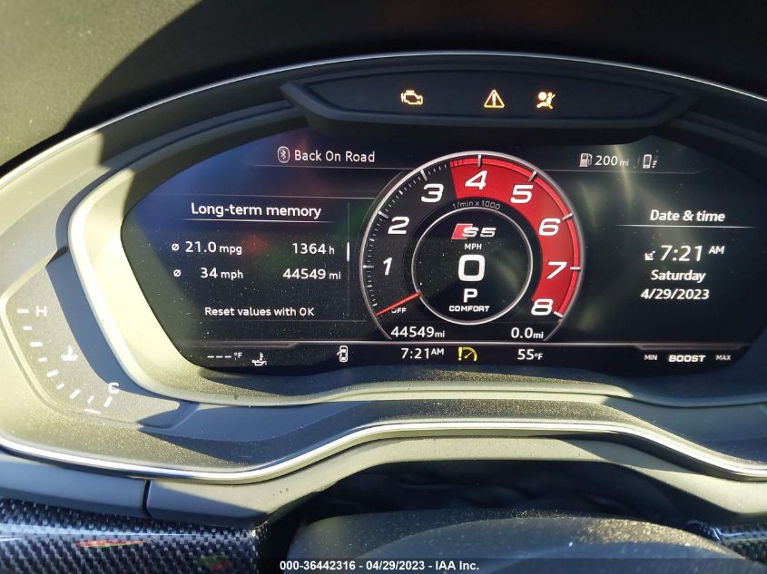 2018 AUDI S5 COUPE PRESTIGE - WAUR4AF54JA039154