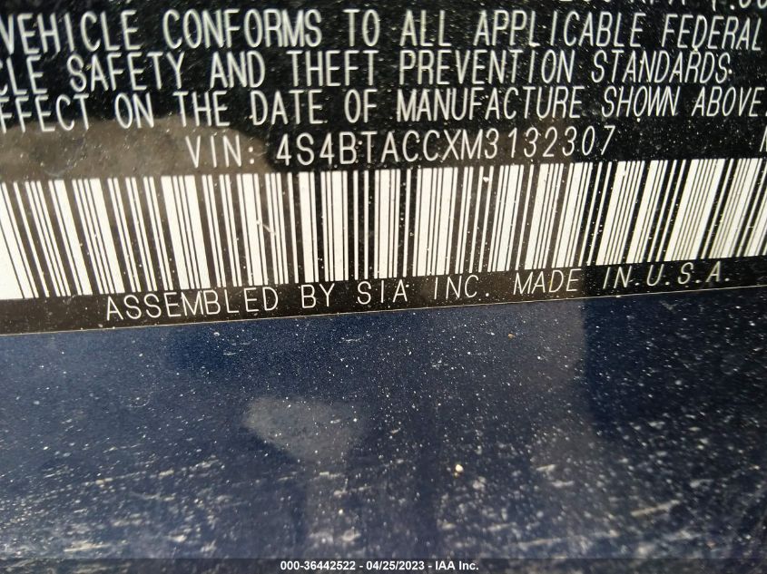 2021 SUBARU OUTBACK PREMIUM - 4S4BTACCXM3132307