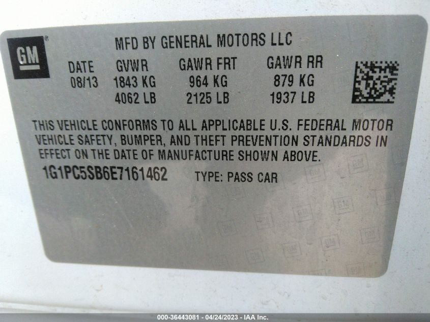 2014 CHEVROLET CRUZE 1LT - 1G1PC5SB6E7161462