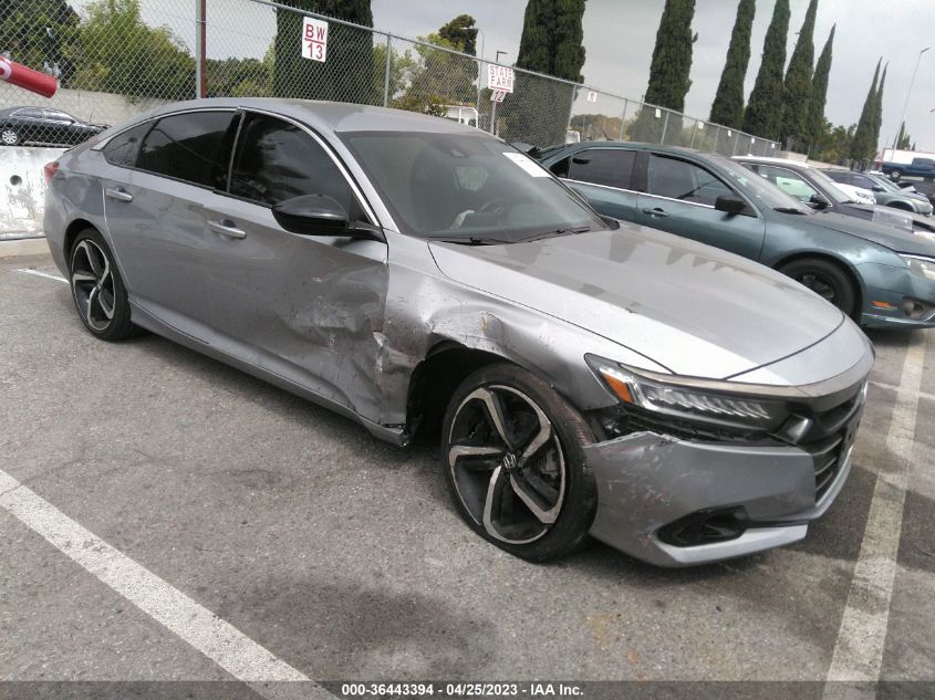 2021 HONDA ACCORD SEDAN SPORT - 1HGCV1F39MA103506