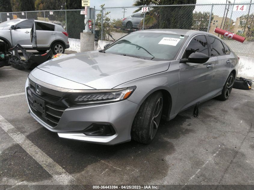 2021 HONDA ACCORD SEDAN SPORT - 1HGCV1F39MA103506