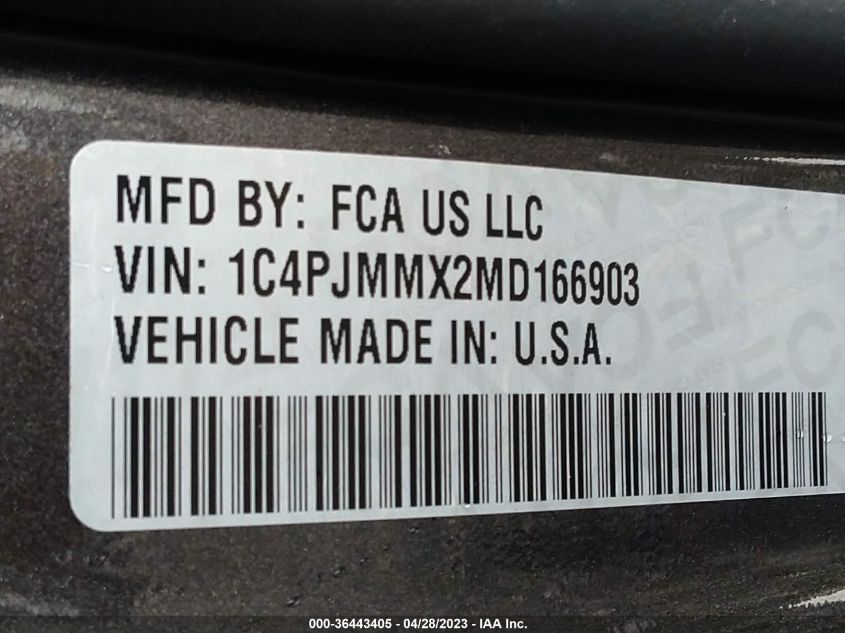 2021 JEEP CHEROKEE LATITUDE LUX - 1C4PJMMX2MD166903
