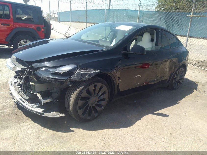 VIN 7SAYGDEF5NF346379 2022 TESLA MODEL Y PERFORMANCE