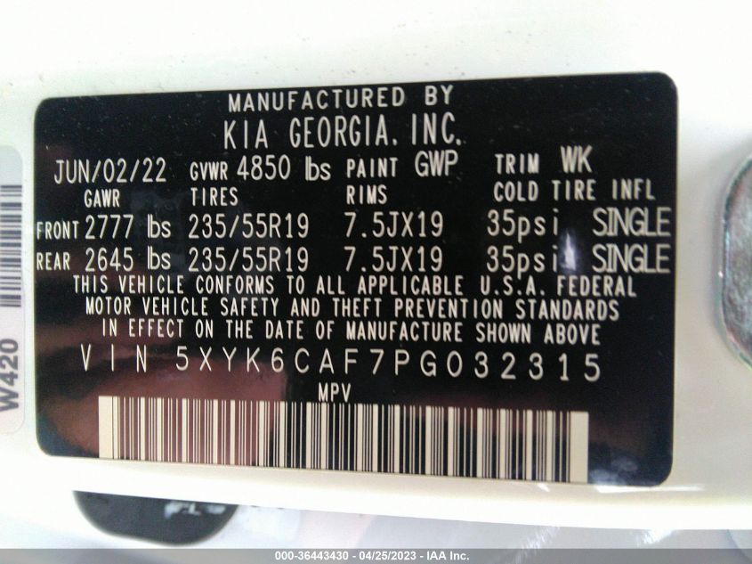 2023 KIA SPORTAGE X-LINE - 5XYK6CAF7PG032315