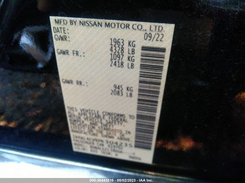 2023 NISSAN ALTIMA 2.5 SR - 1N4BL4CV9PN304235