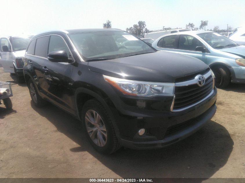 2015 TOYOTA HIGHLANDER XLE - 5TDKKRFHXFS116798