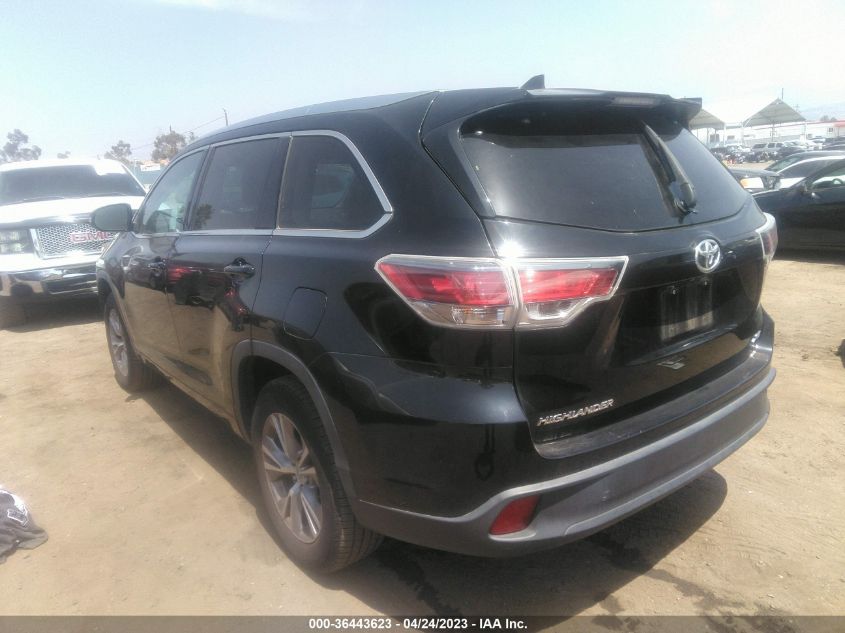 2015 TOYOTA HIGHLANDER XLE - 5TDKKRFHXFS116798