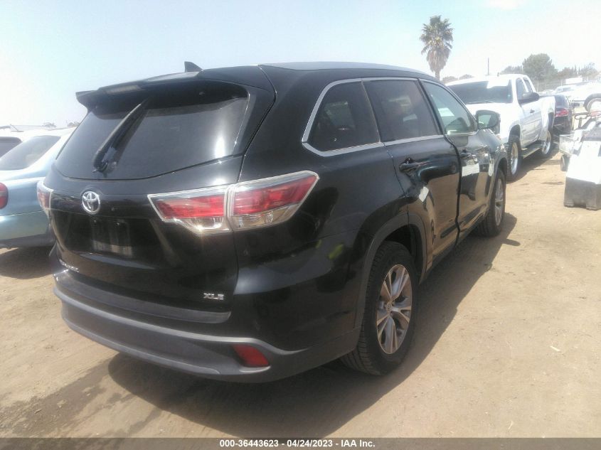 2015 TOYOTA HIGHLANDER XLE - 5TDKKRFHXFS116798