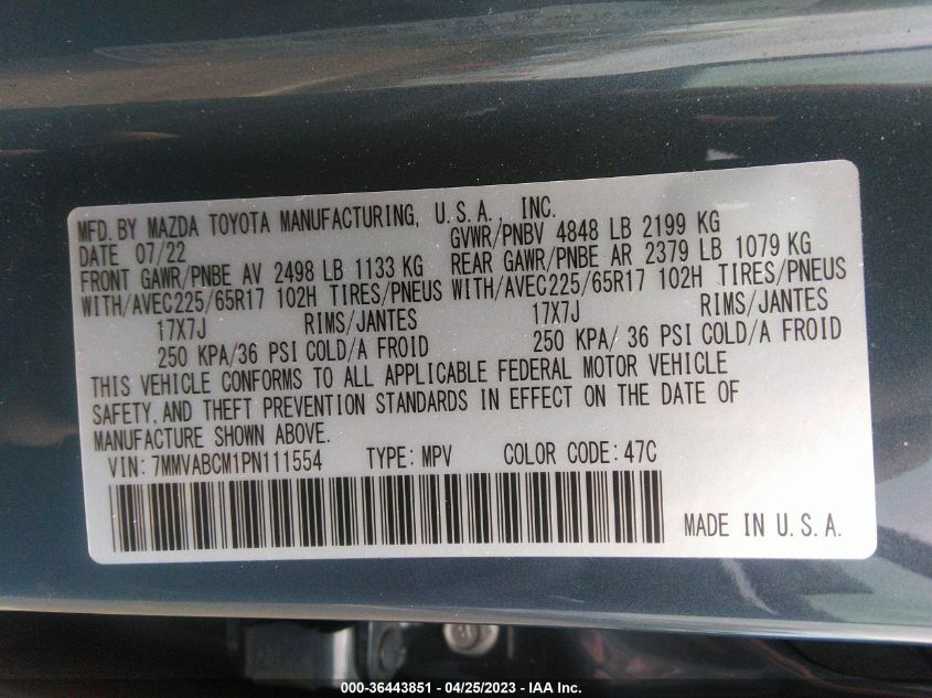 2023 MAZDA CX-50 2.5 S PREFERRED PLUS 7MMVABCM1PN111554
