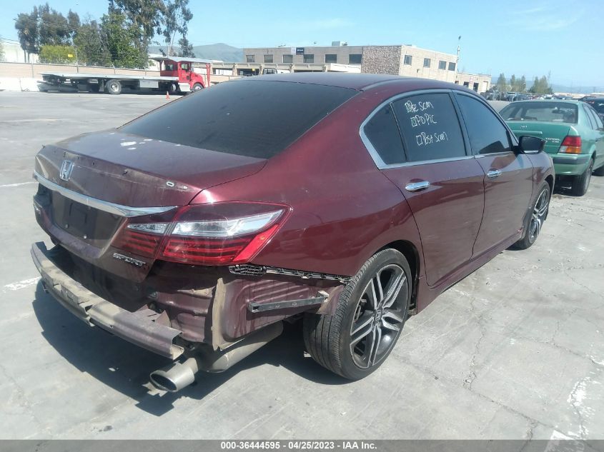 2017 HONDA ACCORD SEDAN SPORT - 1HGCR2F55HA307253