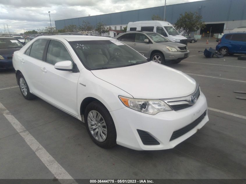 2013 TOYOTA CAMRY HYBRID LE/XLE - 4T1BD1FK2DU092525
