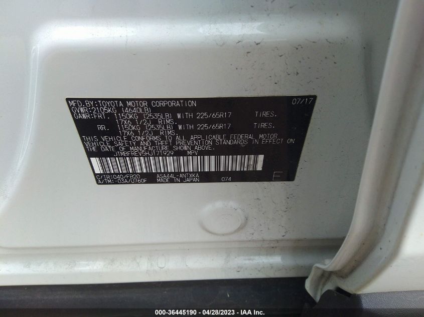 2017 TOYOTA RAV4 LE - JTMBFREV5HJ171929