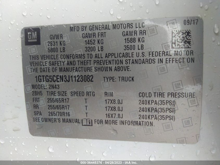 2018 GMC CANYON 2WD SLE - 1GTG5CEN3J1123082