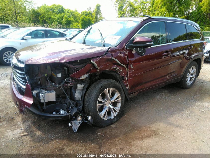 2015 TOYOTA HIGHLANDER XLE - 5TDJKRFH5FS223382