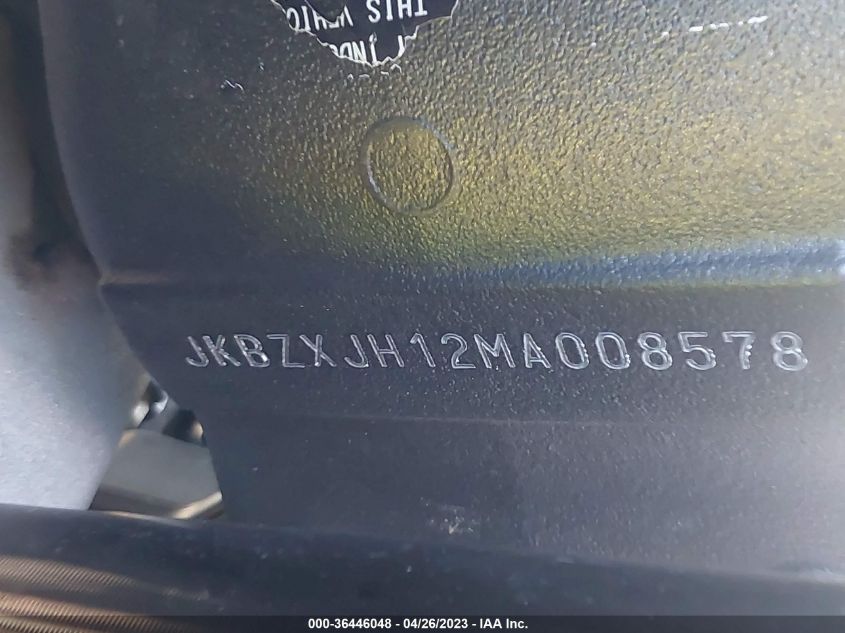 2021 KAWASAKI ZX636 K JKBZXJH12MA008578