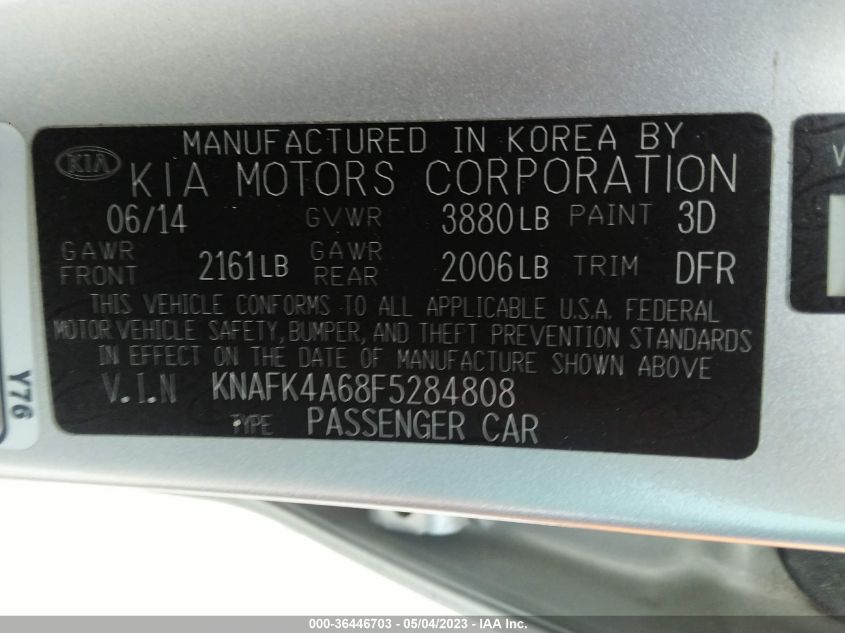 2015 KIA FORTE LX - KNAFK4A68F5284808