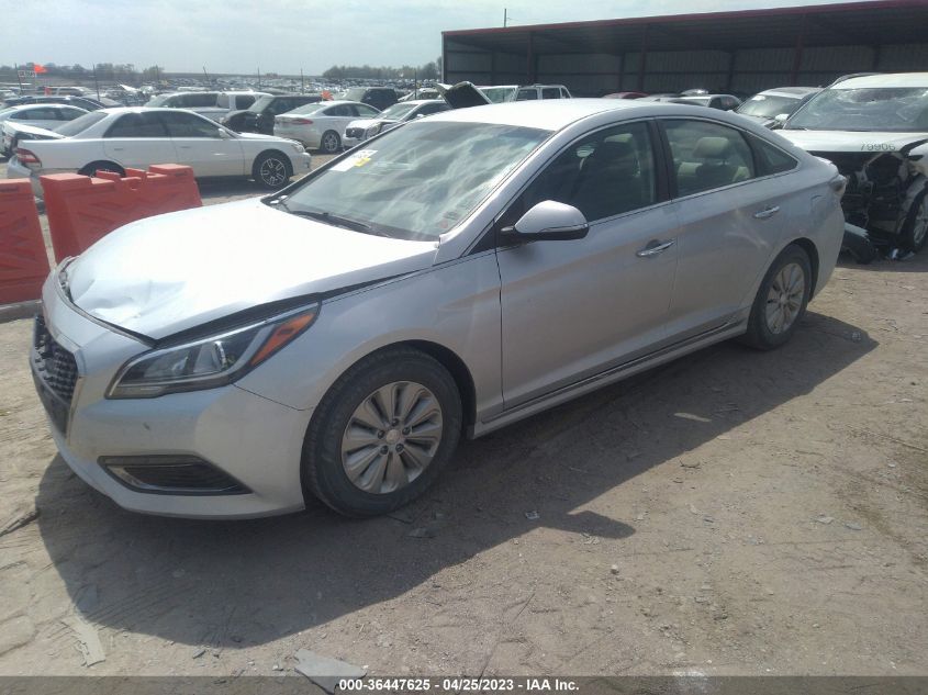 2016 HYUNDAI SONATA HYBRID SE - KMHE24L12GA019970