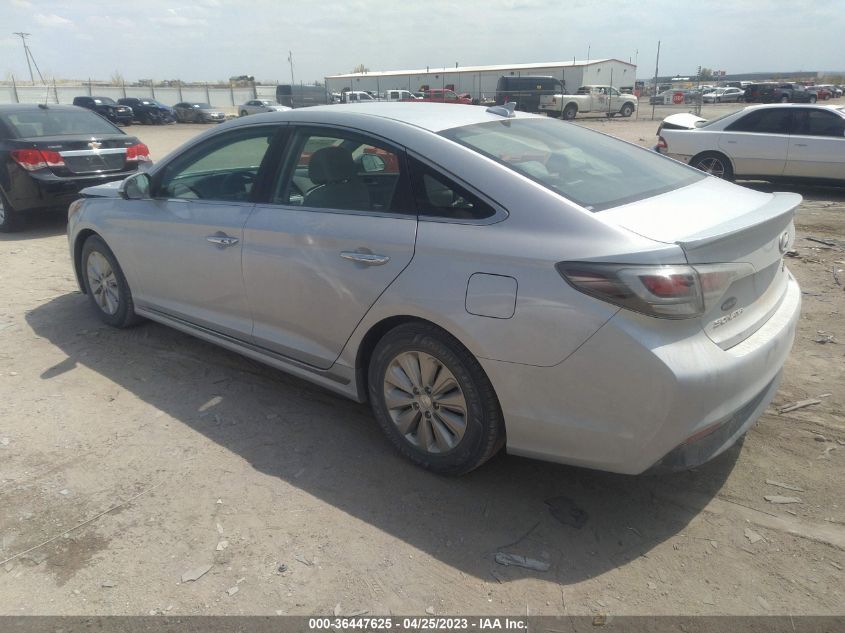 2016 HYUNDAI SONATA HYBRID SE - KMHE24L12GA019970