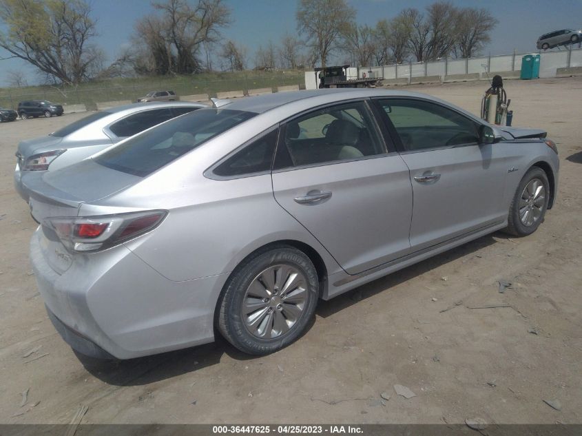 2016 HYUNDAI SONATA HYBRID SE - KMHE24L12GA019970