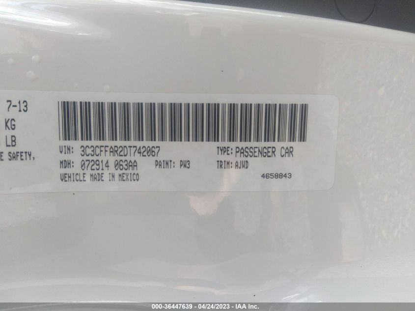 2013 FIAT 500 POP - 3C3CFFAR2DT742067