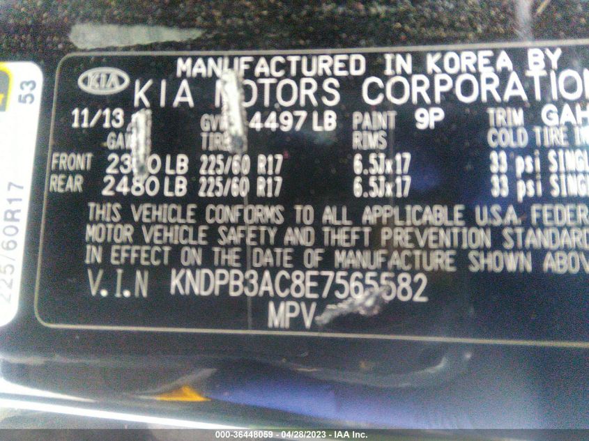2014 KIA SPORTAGE LX - KNDPB3AC8E7565582