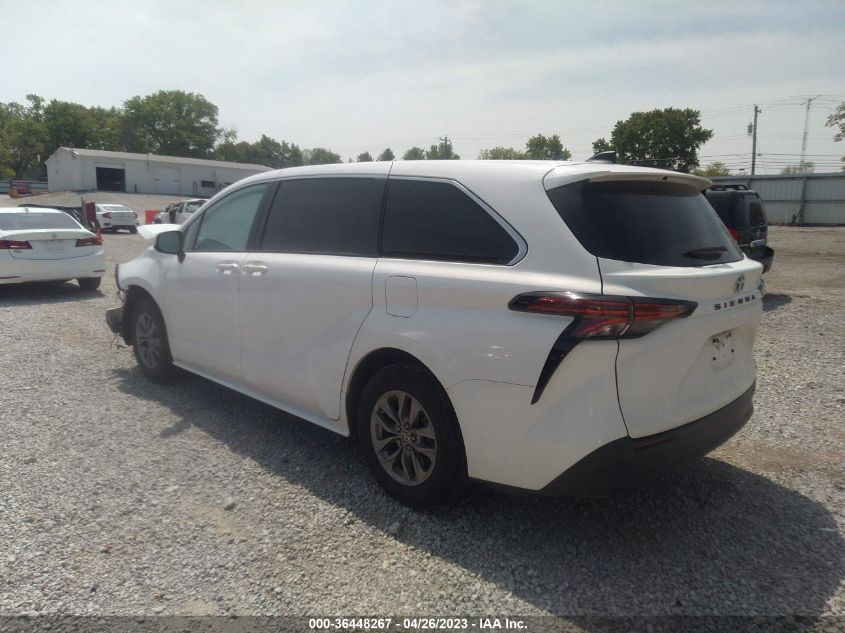 2022 TOYOTA SIENNA LE - 5TDKRKEC5NS080168