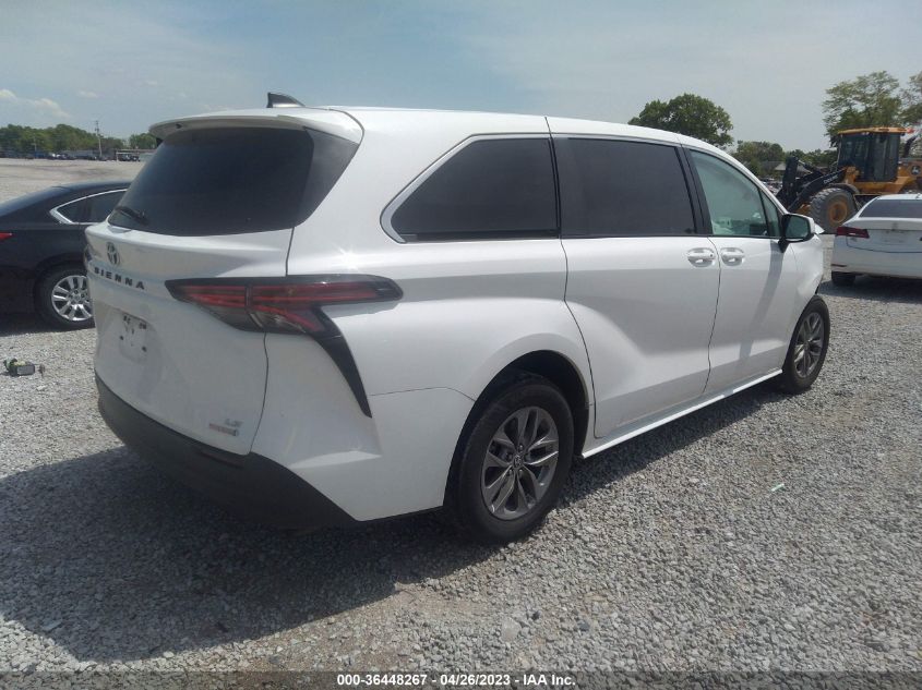 2022 TOYOTA SIENNA LE - 5TDKRKEC5NS080168